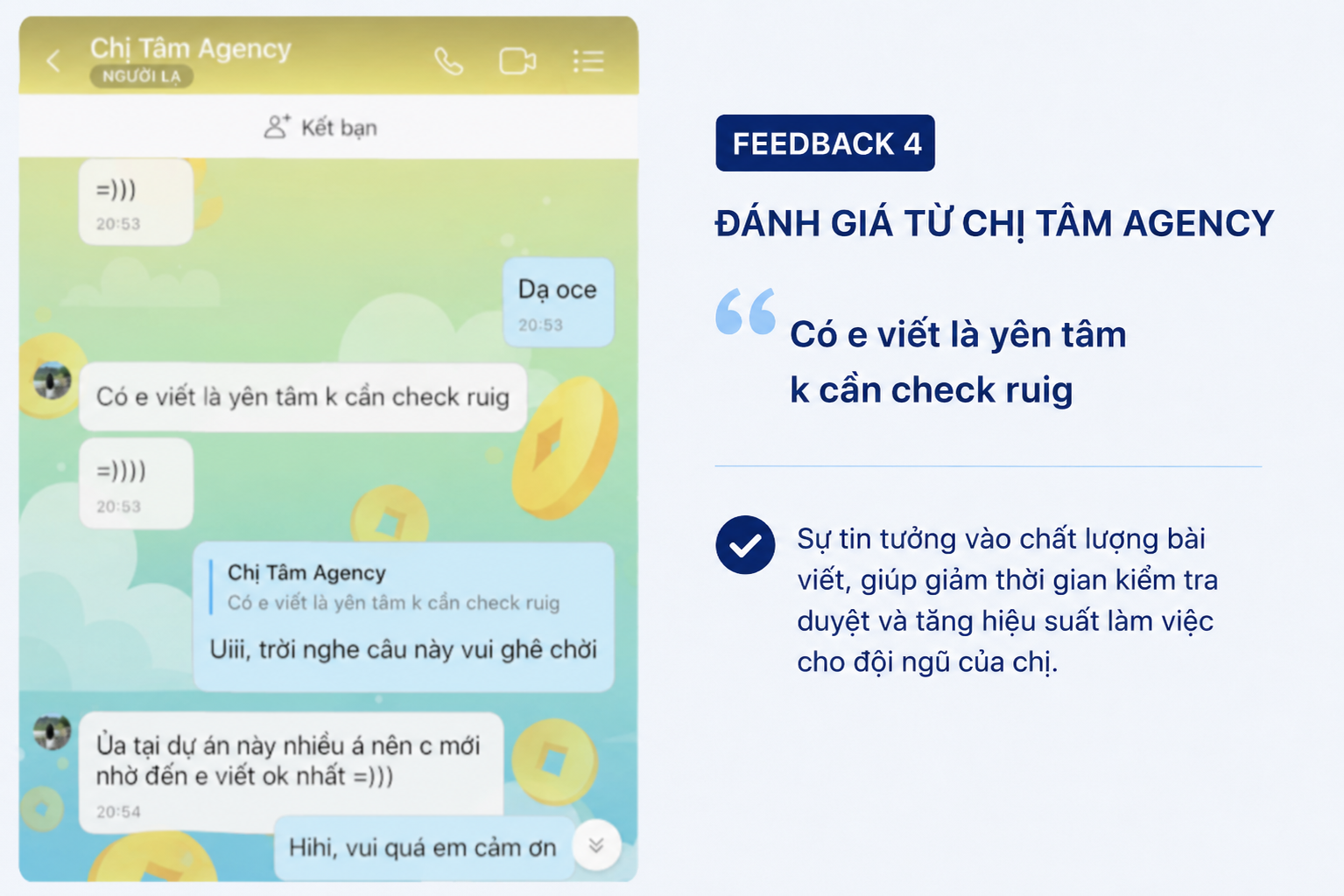 Đánh giá từ Chị Tâm Agency