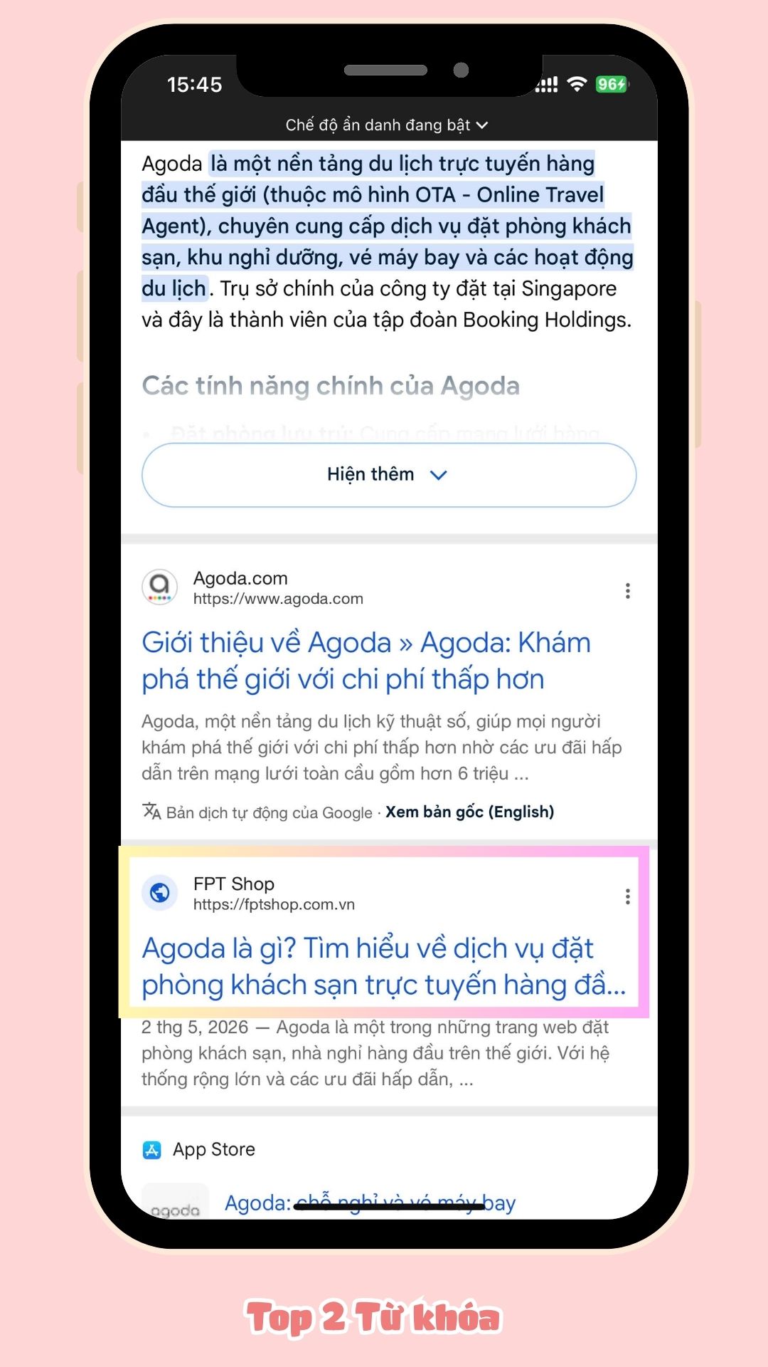 Top 2 từ khóa Agoda là gì - FPT Shop