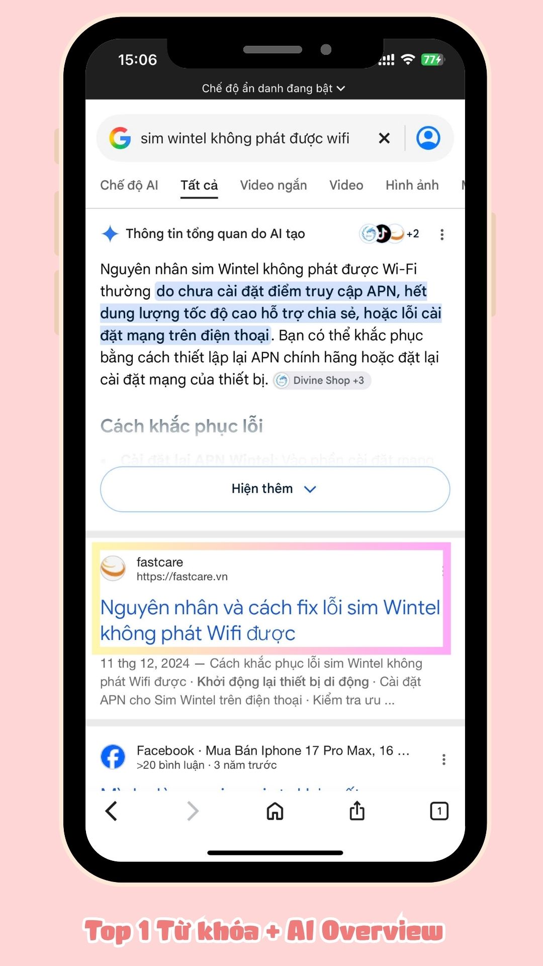 Top 1 từ khóa sim Wintel không phát được wifi - FastCare
